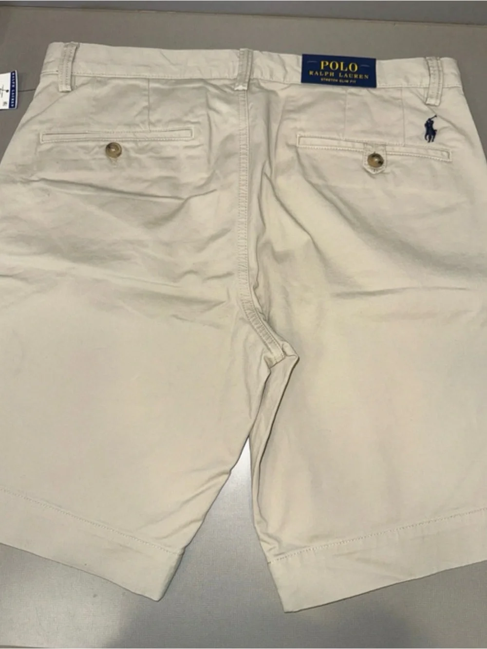 Polo by Ralph Lauren Beige Flat-Front Men's Shorts